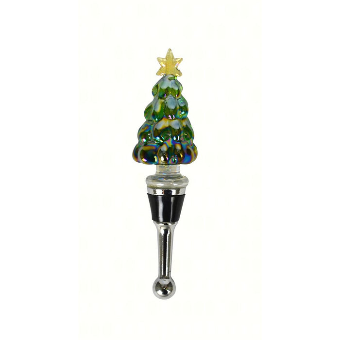 Christmas Tree Glass Wine Bottle Stopper Gift Box