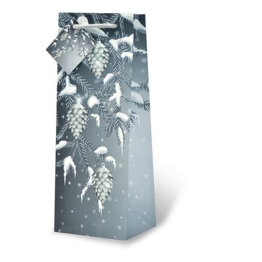 Printed Paper Wine Bottle Bag  - Snow Cones