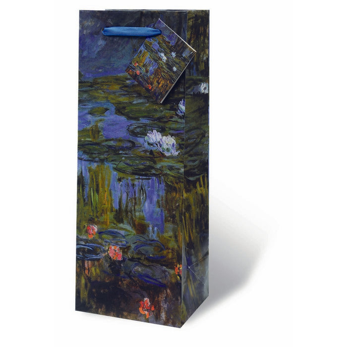 Monet Water Lilies Wine Bottle Gift Bag