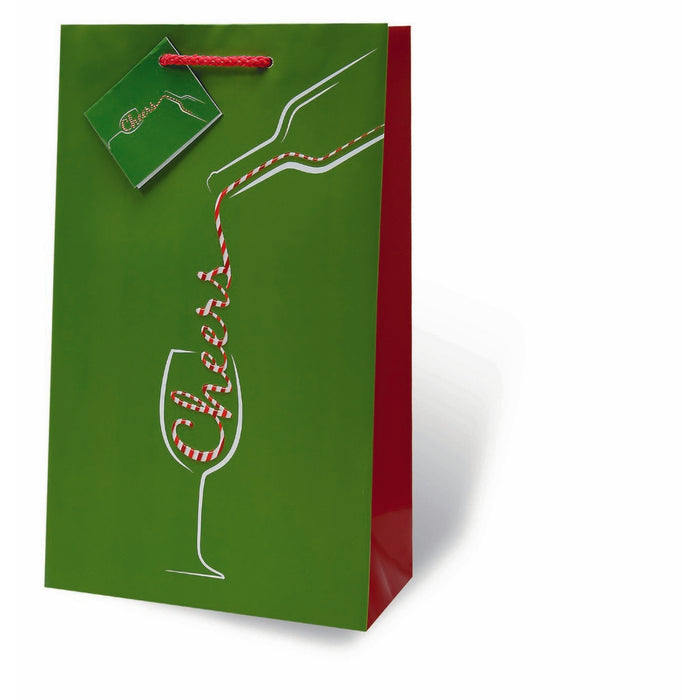 Pour Some Holiday Cheer Two Bottle Wine Gift Bag