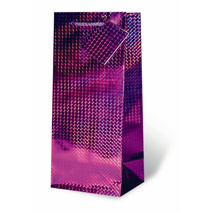 Purple Foil Wine Bottle Gift Bag