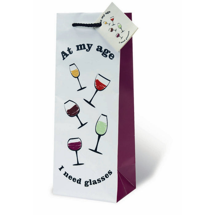 I Need Glasses Wine Bottle Gift Bag