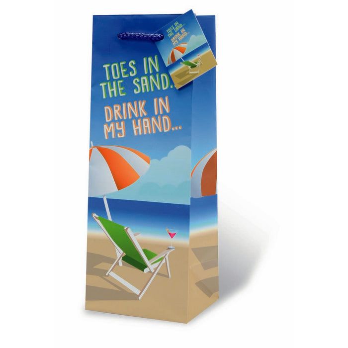 Toes in the Sand Wine Bottle Gift Bag