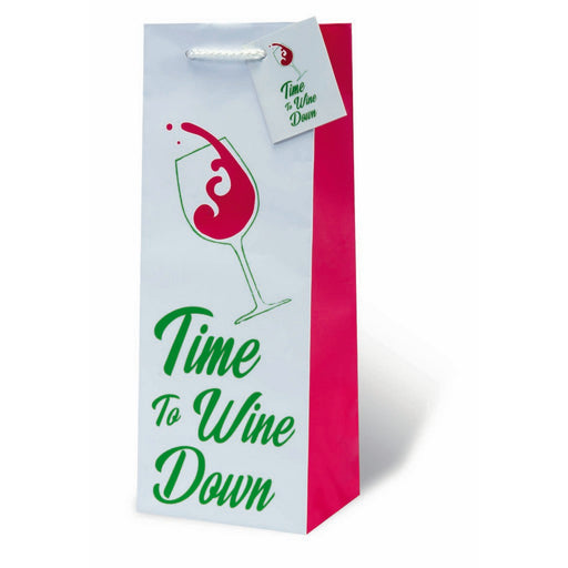 Time to Wine Down Wine Bottle Gift Bag