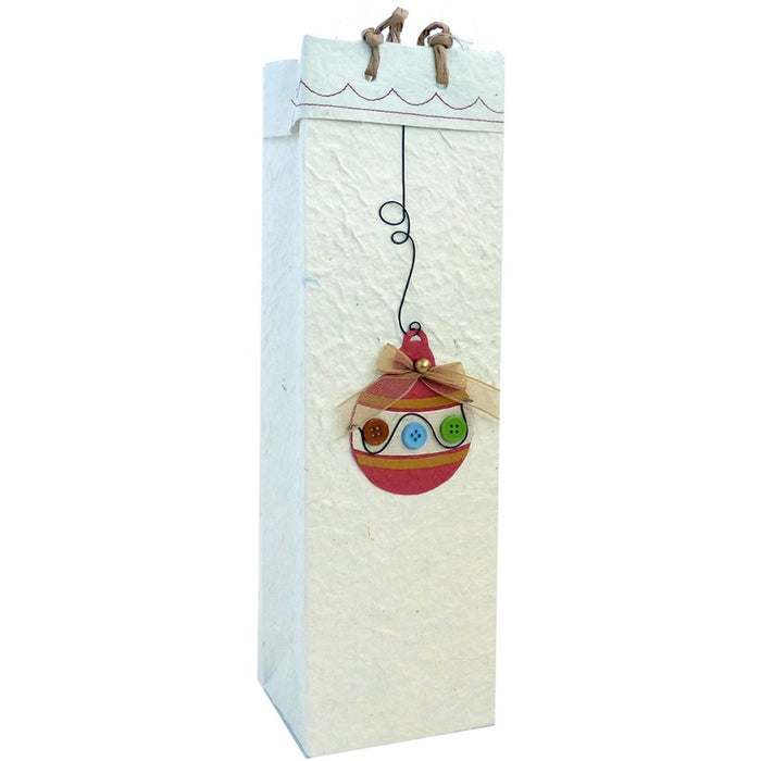 Holiday BB1 Bauble - Handmade Paper Single Bottle Bags - Must order in 6's