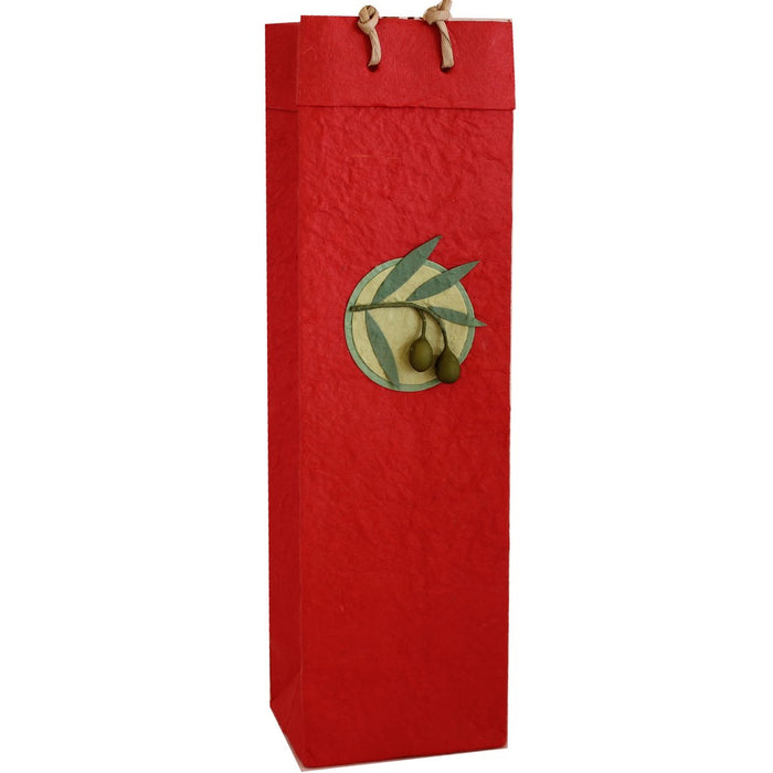 BB1 Castilla Red -  Handmade Paper Bottle Bags - Must order in 6's