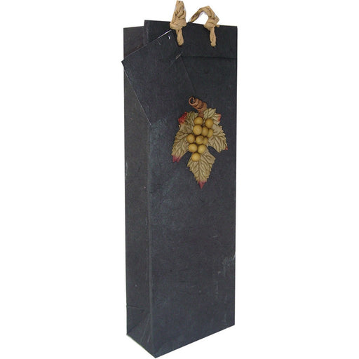 BB1 GL Black - Handmade Paper Bottle Bags - Must order in 6's