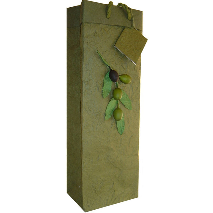 BB1 Olive Branch - Handmade Paper Bottle Bags - Must order in 6's