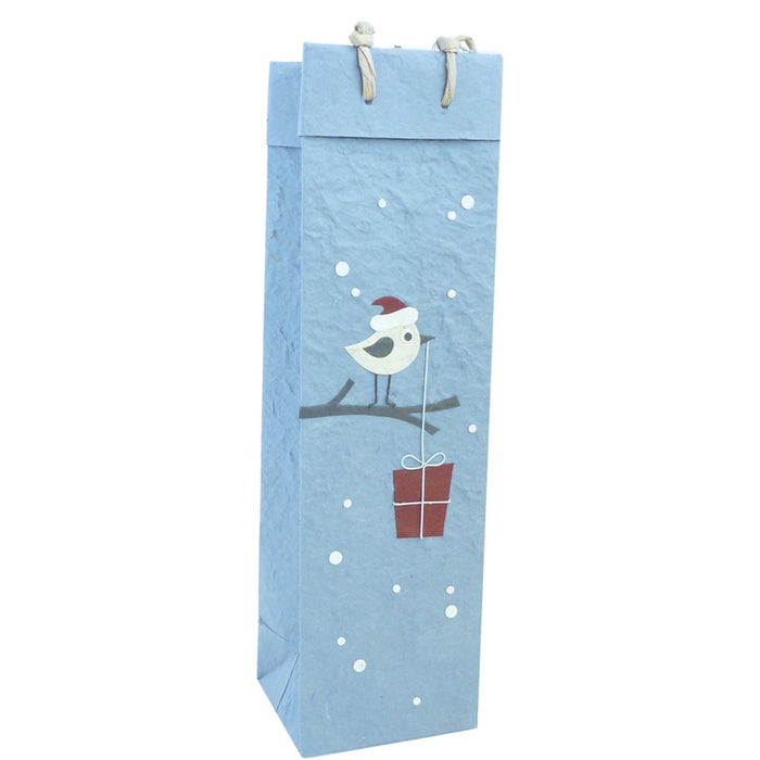 Holiday BB1 Tweet - Handmade Paper Single Bottle Bags -  Must order in 6's