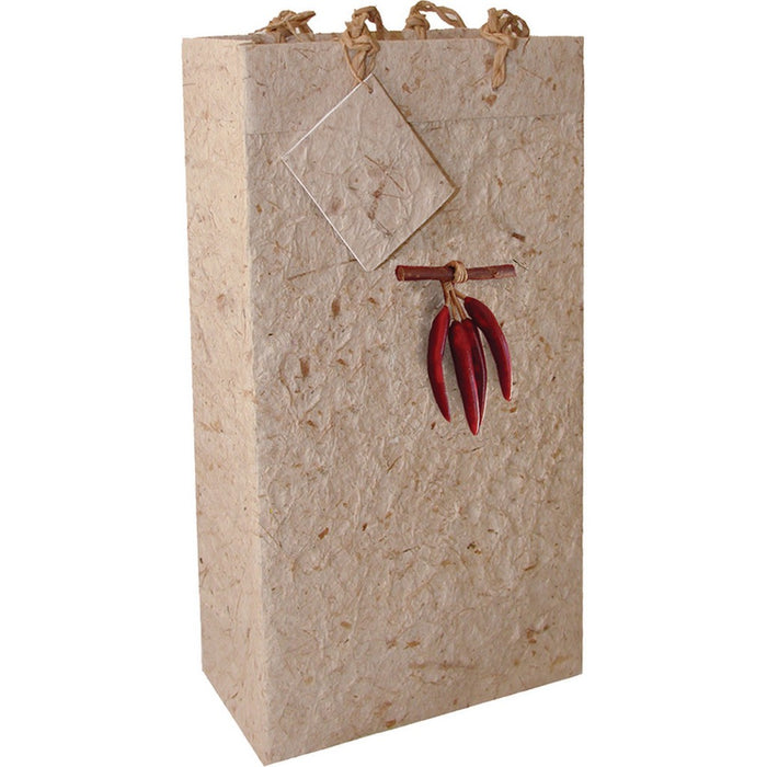 BB2 Chili - Handmade Paper Two Bottle Bags -  Must order in 6's