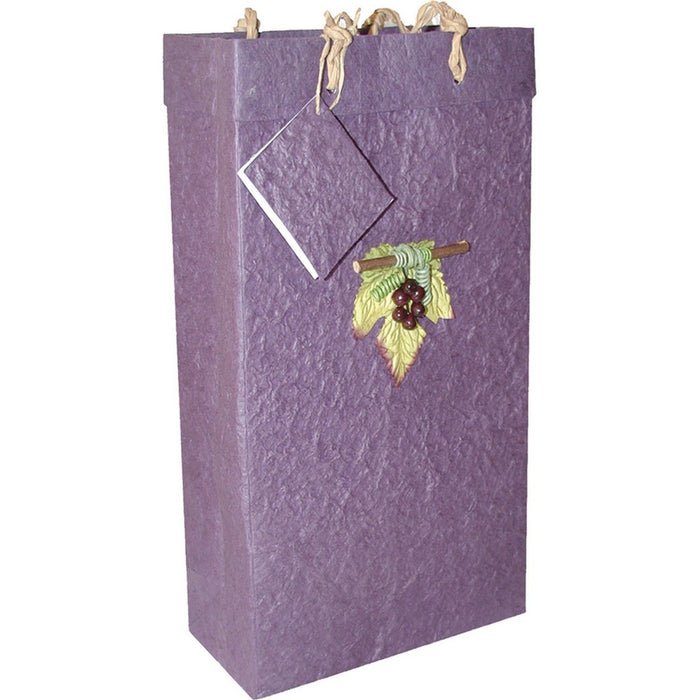 BB2 GL Violet - Handmade Paper Two Bottle Bags - Must order in 6's