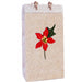 Holiday BB2 Poinsettia Red - Handmade Paper Two Bottle Bags - Must order in 6's