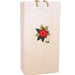 2 Bottle Handmade Paper Wine Bottle Bag  - Red Flower