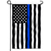 Thin Blue Line Embroidered Garden Flag