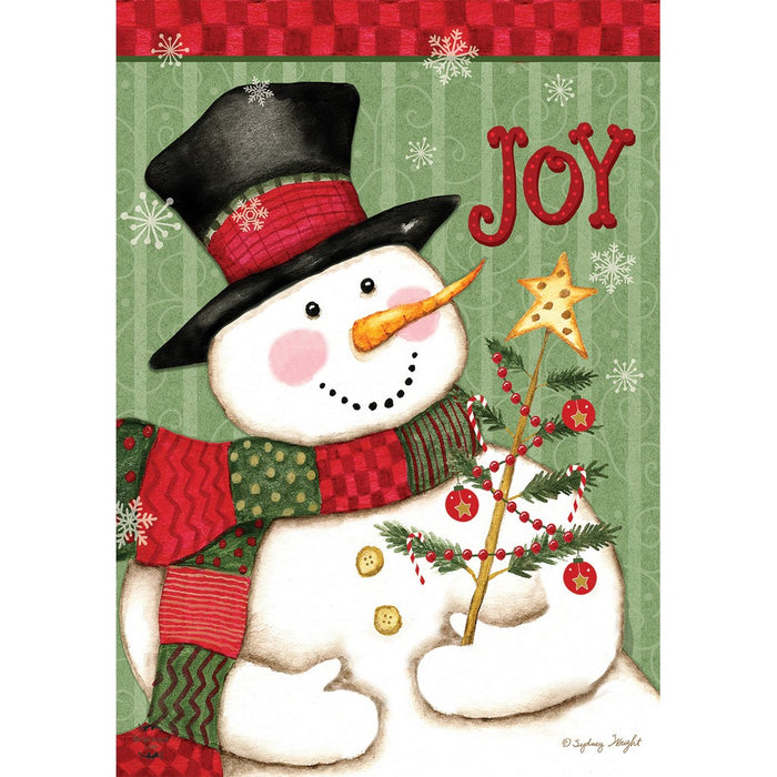 Snowman Joy Garden Flag