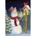 Lantern Snowman Garden Flag