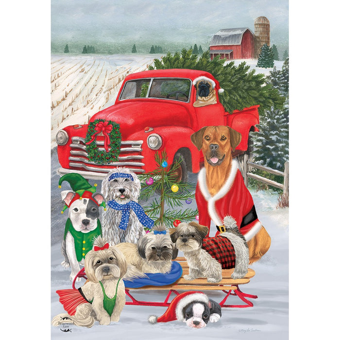 Holiday Dogs Garden Flag