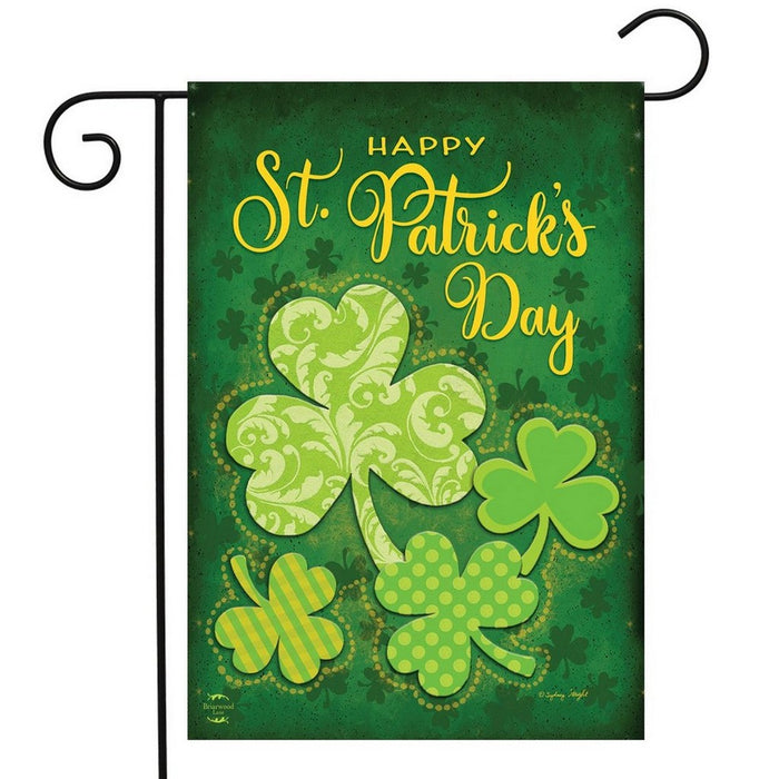 Lucky Shamrocks Garden Flag