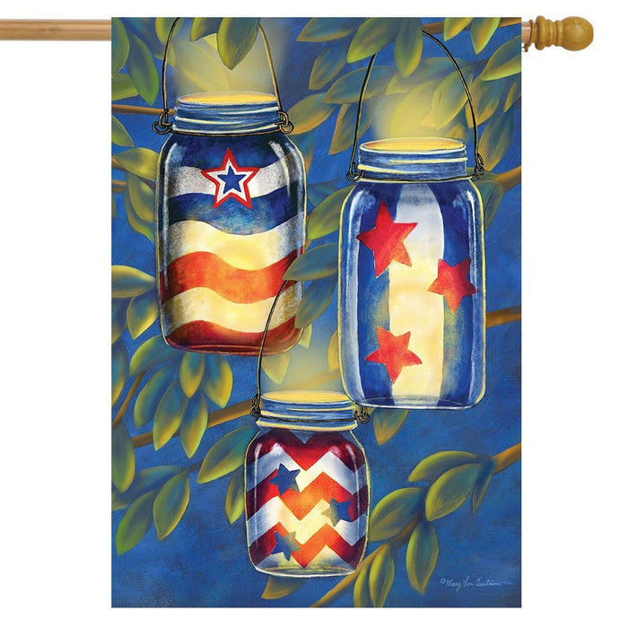 Patriotic Luminaries House Flag