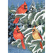 Winter Cardinal Trio House Flag