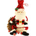 Plush Wine Bottle Bag - Sitting Santa