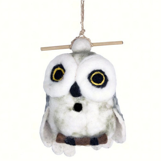 Snowy Owl Felt Birdhouse