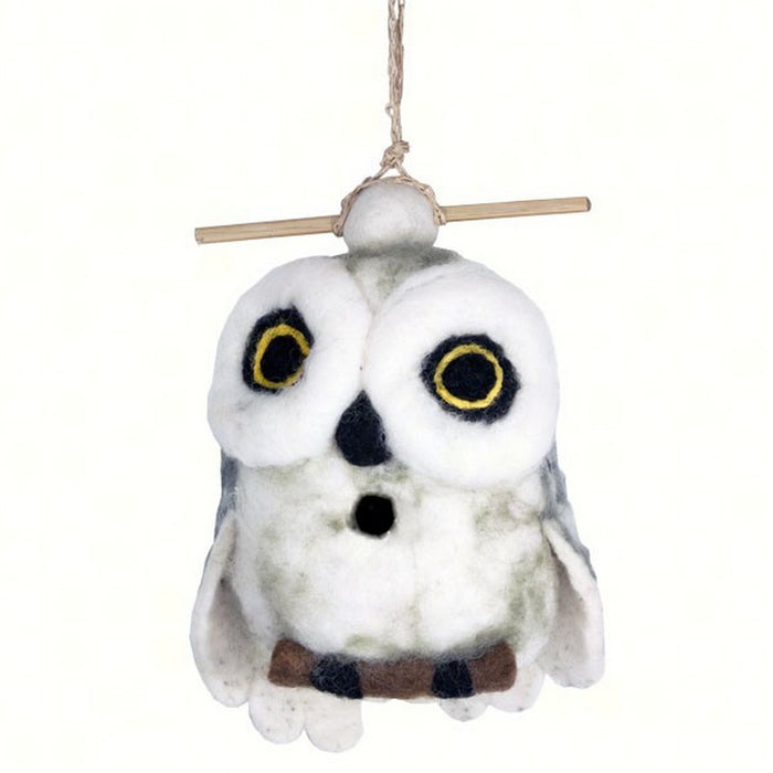 Snowy Owl Felt Birdhouse