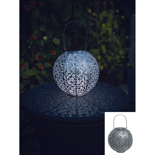 Casablanca Solar Lantern Silver