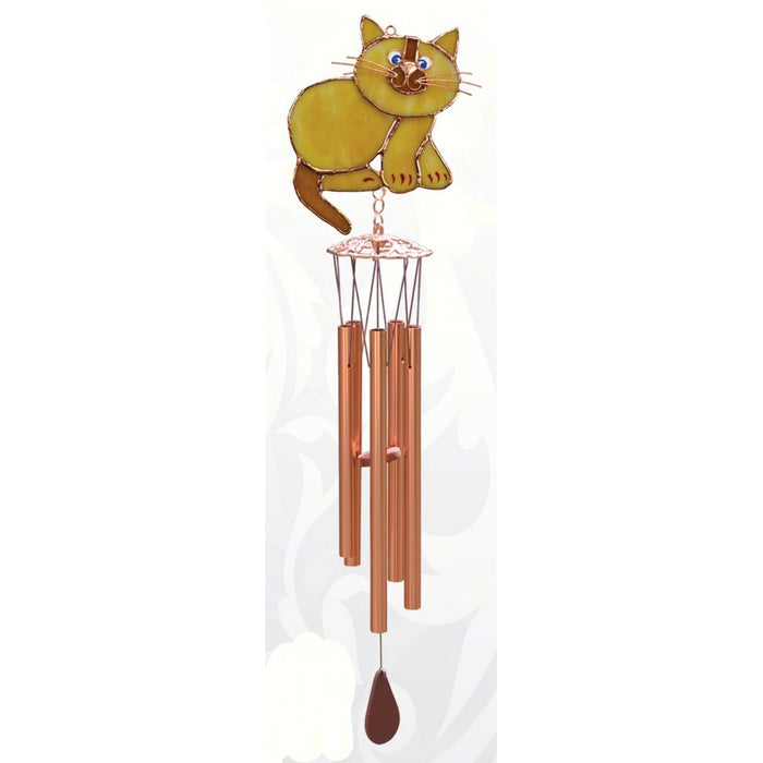 Tan Cat Small Wind Chime