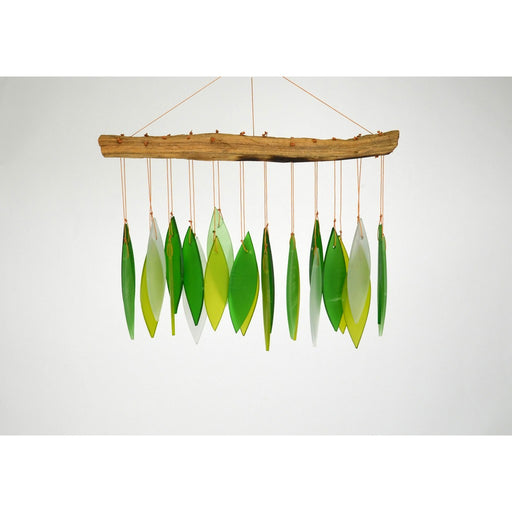 Spring Leaves & Driftwood Glass Chime