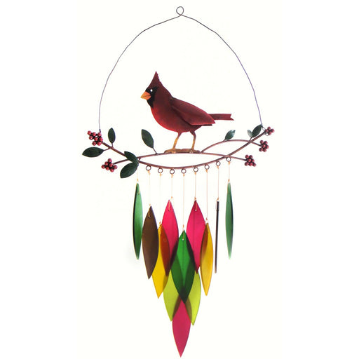 Cardinal on Branch Wind Chime