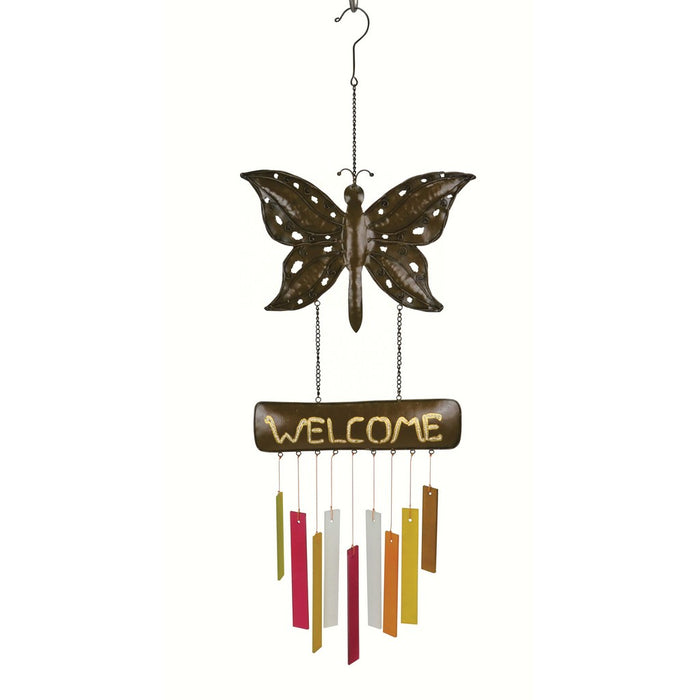 Rustic Welcome Butterfly Chime