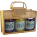 3 Bottle Jute Gourmet Bag -Natural