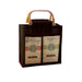 Jute 2 Compartment Coffee Bag - Black