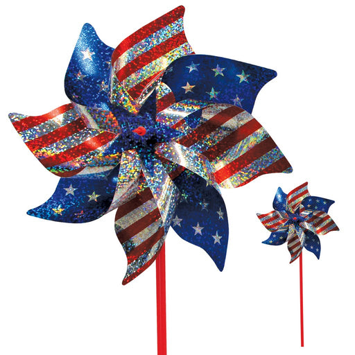 Stars and Stripes Mylar Pinwheels 8 pcs