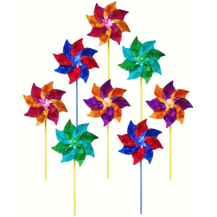 8 inch Mylar Pinwheel (8 pc Assortment)