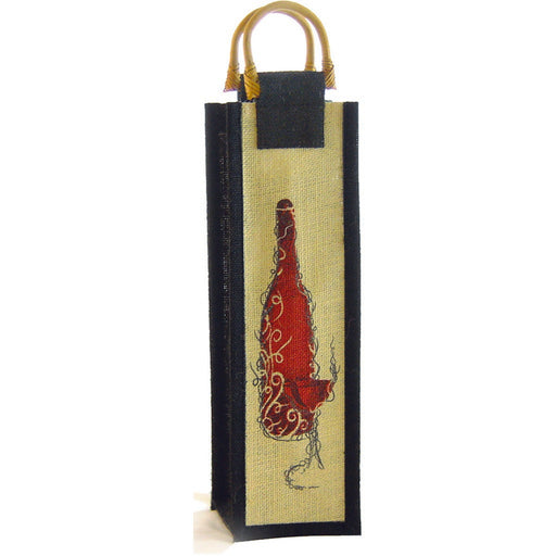 Jute Wine Bottle Bag - Zin