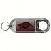 Lucite Logo Bottle Opener Keychain - Arkansas Razorbacks