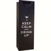 Printed Paper Wine Bottle Bag - Drink Up