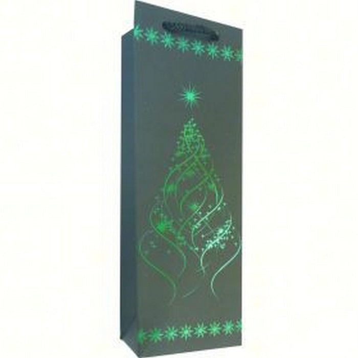 Printed Paper Wine Bottle Bag - Jade Tree