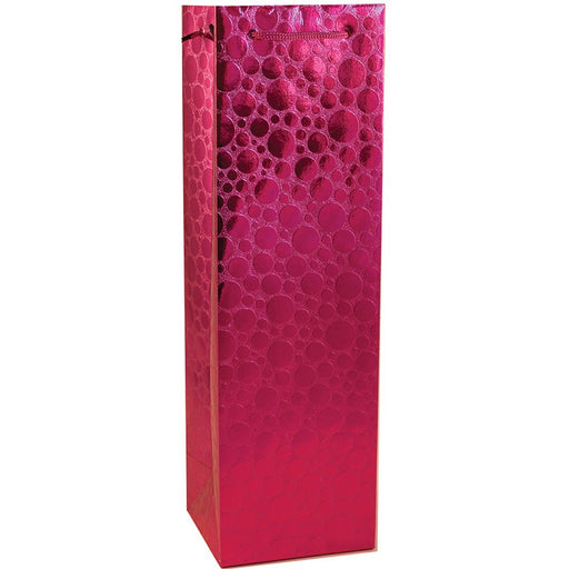 M1 Magenta - Metallic Paper Bottle Bags - Must order in 6's