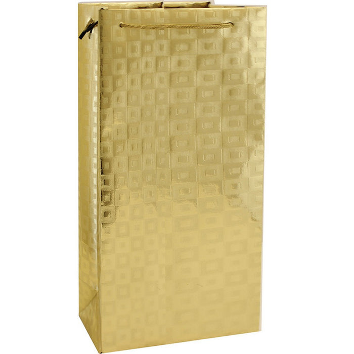 M2 Gold - Metallic Paper Bottle Bags - Must order in 6's