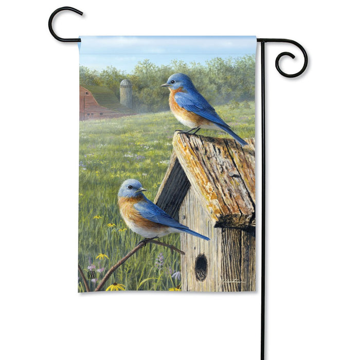 Summer Bluebirds Garden Flag