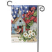 Patriotic Bird House Garden Flag