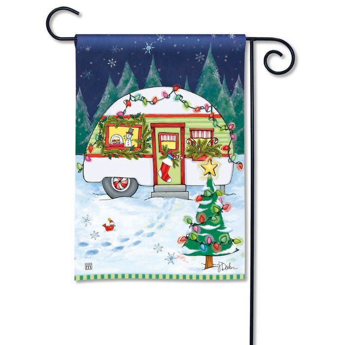 Christmas Camper Garden Flag