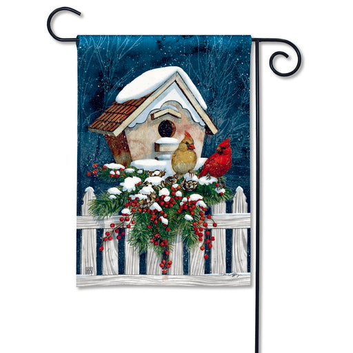 Winter Home Cardinals Garden Flag