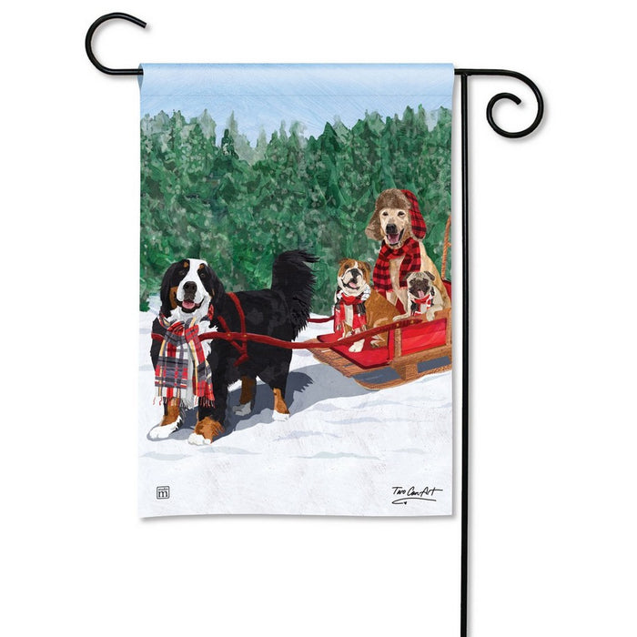 Mountain Dogs Garden Flag