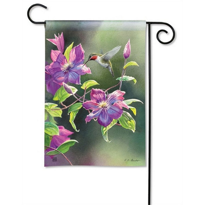 Hummingbird Visit Garden Flag