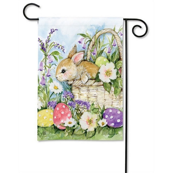 Easter Bunny Basket Garden Flag