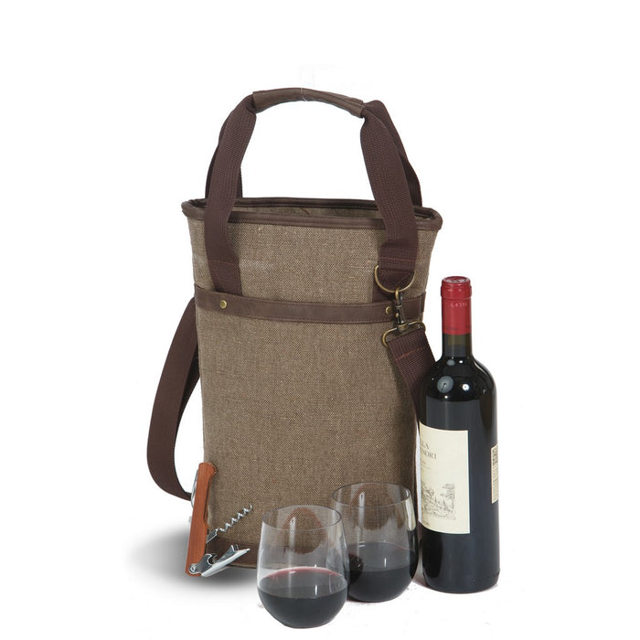 Omega Single Bottle Bag - Brown